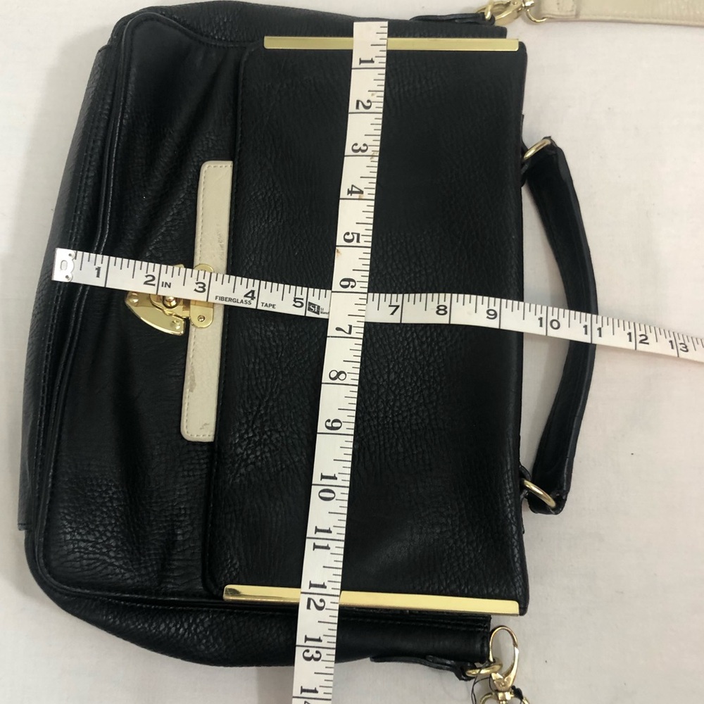 *Olivia + Joy Black Crossbody Satchel Bag Purse Gem